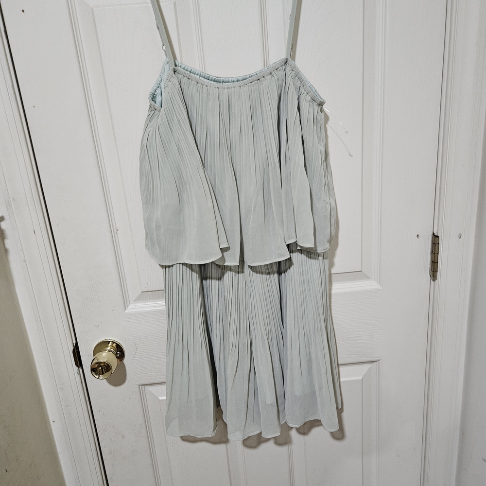 EXLURA Womens Spaghetti Strap Pleated Short Jumpsuit Sleeveless Flowy PlaysuitXL